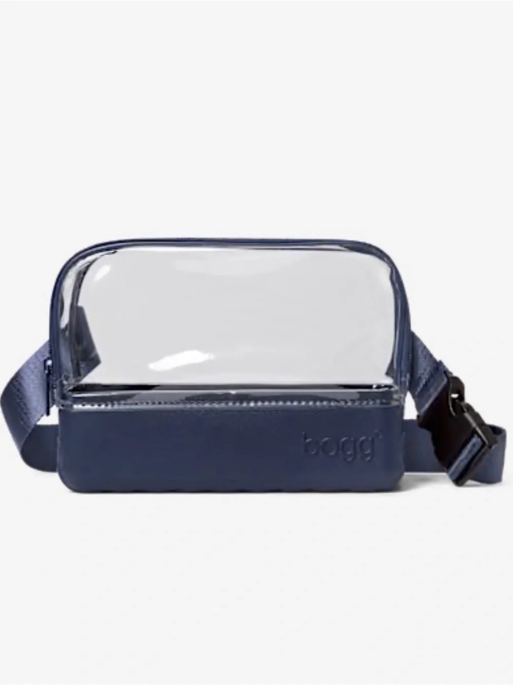 New With Tags Bogg Stadium Crossbody or Belt Bag, Navy & Clear, Stadium Approved